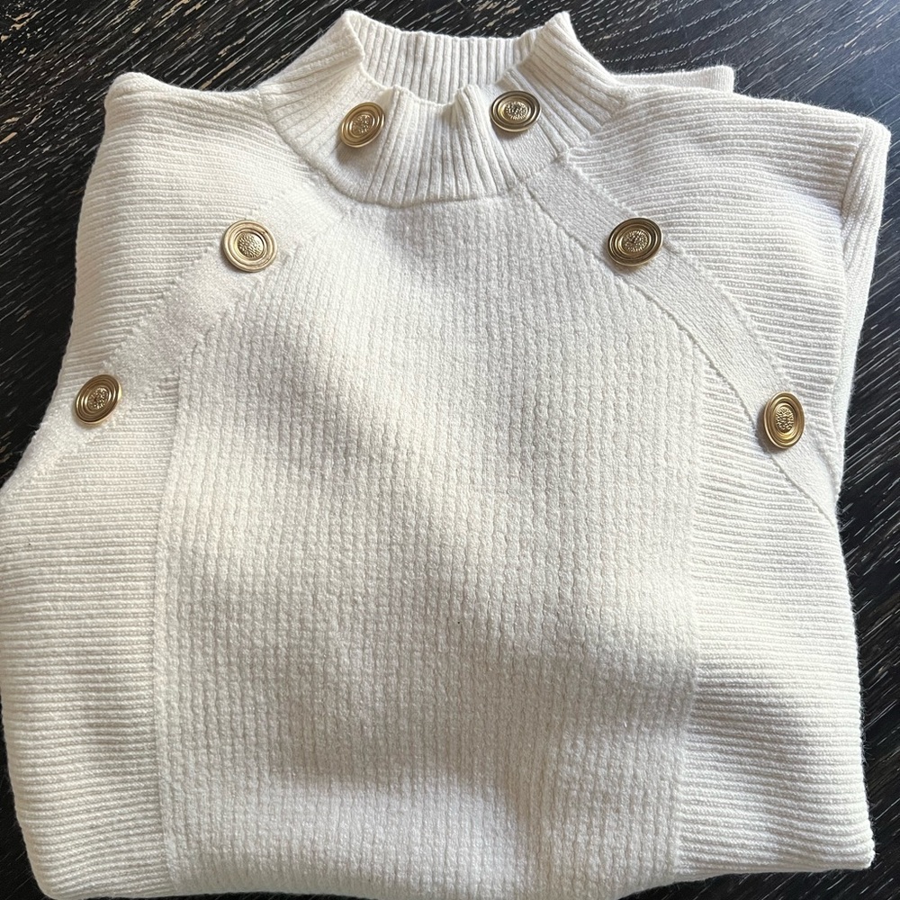 Sweater with Gold Button details